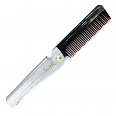 Jadioc Premium Foldable Pocket Flip Comb with Stainless Handle BBC for Hair, Beard and Bottle Opener